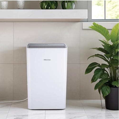 Hisense Energy Star 50-Pint Portable Dehumidifier with Auto-Shutoff and Timer, Home Dehumidifier and Moisture Absorber For Basement, Garage, Living Room in White 9