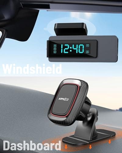 APPS2Car 8 Pcs 3M VHB Double Sided Adhesive Pads, 1.48" x 2.04" Square Dashboard Sticky Tape for Magnetic Car Mount, Strong Adhesive Pads Replacement, Double Sided Mounting Tape for Car Dashboard 7