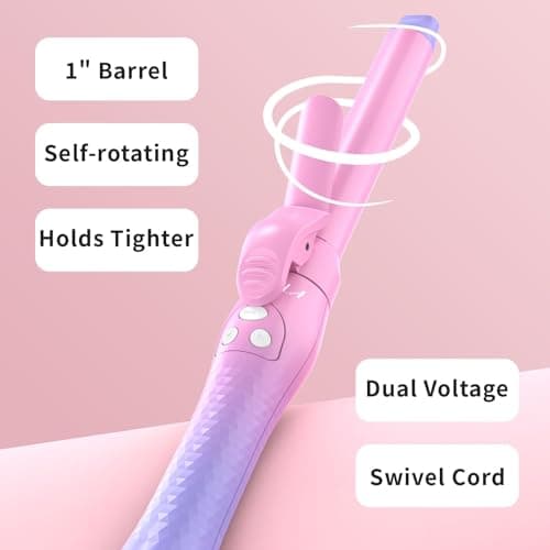 ANGILALA Rotating Curling Iron, Beach Waves Hair Curler Automatic Rotating, Best Curling Iron for Thin Fine Hair 5