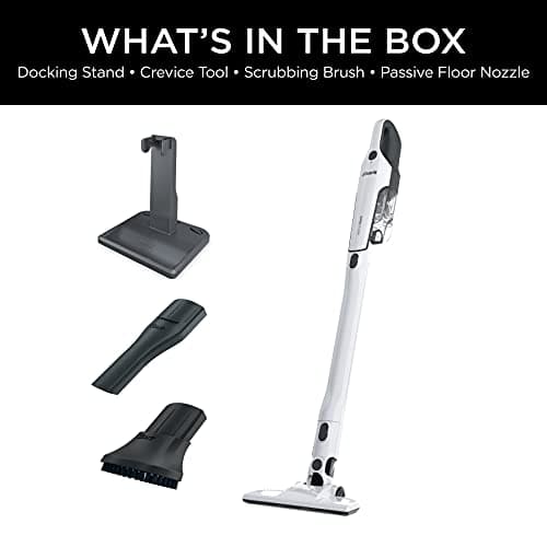 Shark CH963AMZ 2-in-1 Pet Pro Cordless Handheld Vacuum Ultracyclone System, Lightweight and Portable for Car and Home, Rechargeable, Washable Filter, XL Dust Cup, Crevice Tool & Scrubbing Brush, White 11