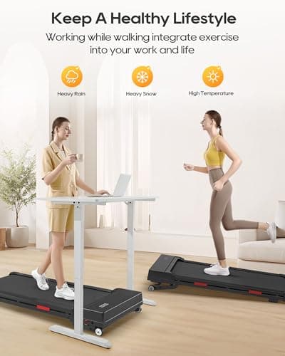 Under Desk Treadmill, Verpal Walking Pad with Incline, 386lbs Capacity Walking Pad Auto Incline 0-9% APP&Remote Control, 2.5HP Low-Noise Compact Treadmill for Home, Office, LED Display 7