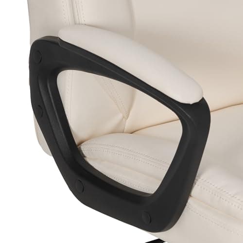Amazon Basics Classic Puresoft PU Padded Mid-Back Office Chair with Armrest, Height Adjustable, Easy to Assemble, 26"D x 23.75"W x 42"H, Cream 6
