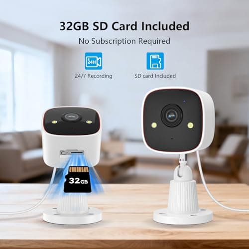 Anakk 2.4Ghz Indoor Outdoor Security Camera with SD Card, 2K Full HD WiFi Camera for Home/Baby/Pet, Night Vision, 2 -Way Audio, 24/7 Recording, Human Motion Detection 6