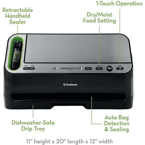FoodSaver V4400 2-in-1 Vacuum Sealer Machine with Automatic Vacuum Sealer Bag Detection and Starter Kit 4