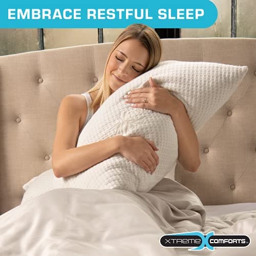 Xtreme Comforts Memory Foam Pillows Made in The USA - Queen Size, Slim Cooling Pillow for Sleeping on Side, Back & Stomach - Firm and Soft Bed Pillows 7
