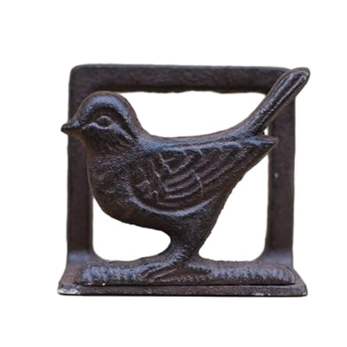 Zestify Exquisite Vintage Cast Iron Napkin Holder With Playful Standing Animal Motif - Elevate Elegance And Functionality In Your Table Setting (Birdie)