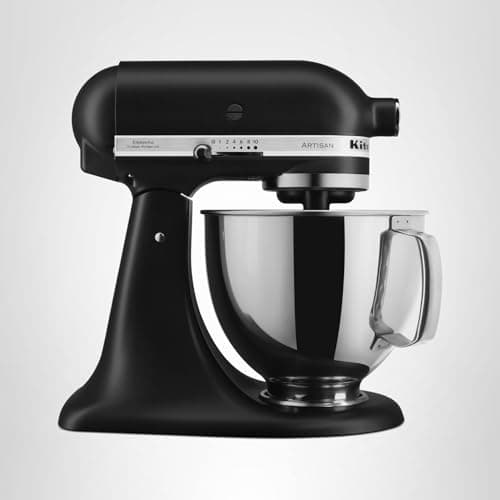 KitchenAid Artisan Series 5 Quart Tilt Head Stand Mixer with Pouring Shield KSM150PS, Matte Black 7