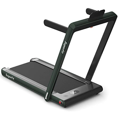 GYMAX Walking Pad, 2.25HP Dual Display Foldable Treadmill for Home with Remote/Smart App Control, Portable Compact Treadmill for Office Under Desk, Folding Running Machine for Small Spaces (Green) 9