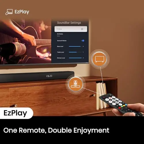 Hisense HS5100 5.1Ch Sound Bar with Wireless Subwoofer, 540W, Dolby Digital Plus, Bluetooth 5.3, EzPlay, Roku TV Ready, DTS: X, HDMI/AUX/ARC/Optical/USB (HS5100, 2024 Model) 12