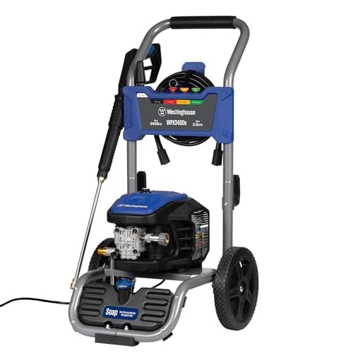 Westinghouse WPX3400e Electric Pressure Washer, 3400 Max PSI and 2.0 Max GPM, Brushless Motor, Onboard Soap Tank, Spray Gun and Wand, 5 Nozzle Set, for Cars/Fences/Driveways/Homes/Patios/Furniture 8