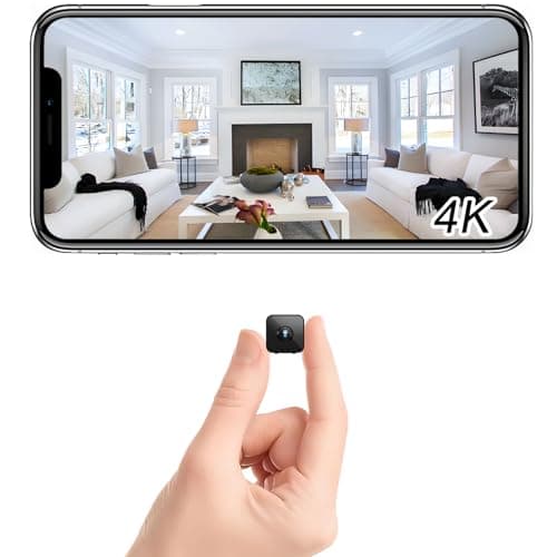 4K Mini Camera, WiFi Wireless Camera Small Portable HD Nanny Cam with Motion Detection, Cloud & SD Storage, Night Vision Micro Security Cameras for Home Office Car Pet Baby Bathroom Indoor & Outdoor