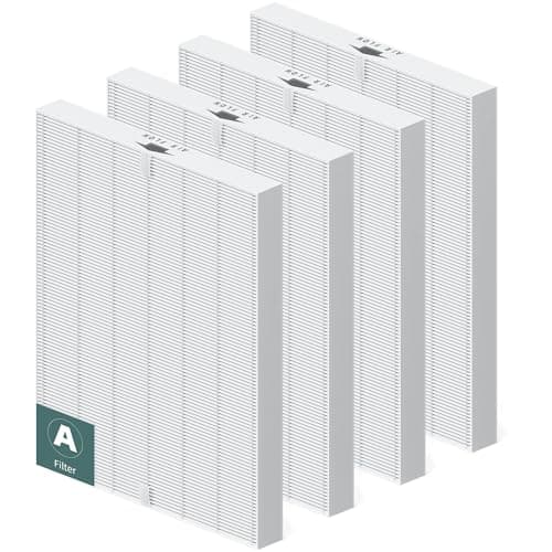4 Pack 115115 HEPA Replacement Filter A for Winix PlasmaWave Air Purifier C535 5300 5300-2 5500 5500-2 6300 6300-2 P300 AM90 9000 5000 5000B C909 9800, H13 True HEPA Size 21 Filter