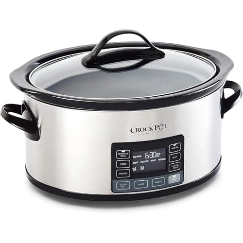 Crock-Pot MyTime Technology 6 Quart Programmable Slow Cooker and Food Warmer with Digital Timer, Stainless Steel (2137020) 8