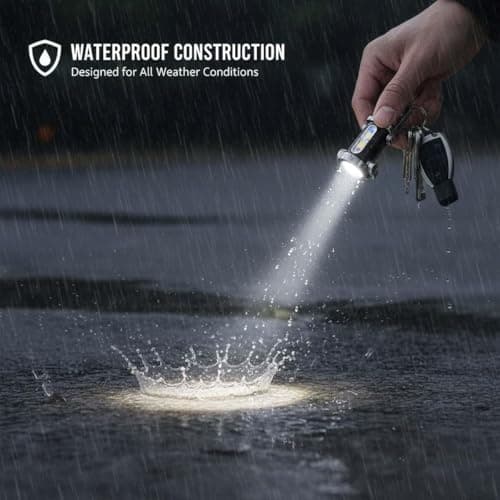 Portable Rechargeable Bright Keychain Flashlight Phone Charger, Mini Keychain Flashlight, 7 Lighting Modes, 1200 Lumens EDC Waterproof Keychains Flashlight (4pc) 5