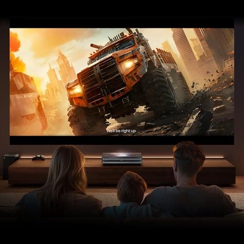 Hisense PX3-PRO Laser Cinema Triple Laser Ultra Short Throw Home Theater Projector, 80"~150", 4K UHD, Dolby Vision & Atmos, HDR10+, IMAX Enhanced, 3000 ANSI Lumens, Google TV 11