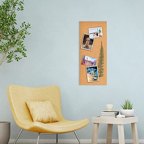Aitakatta 17x8 Corkboard Tiles Bulletin Board, 1/2" Thick Self-Adhesive Cork Boards for Walls, Cork Tiles Vision Board for Home, Office, School, Bulletin Board Decorations(12mm,1pc) 5
