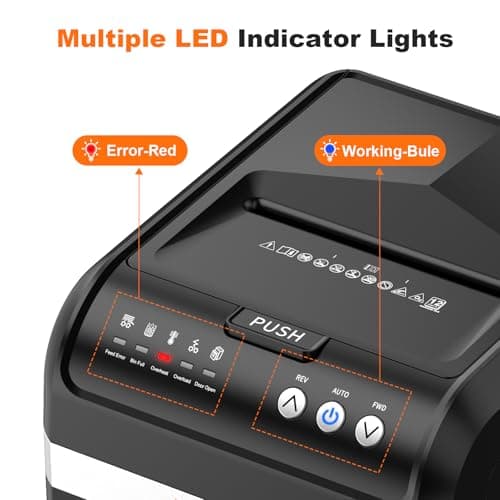 Bonsaii 200-Sheet Auto-Feed Paper Shredders for Office Use, Heavy Duty 8.1-Gal Large Shredder, 60 Minutes Continuous Run Time, P-4 Security Level (C283-A Old Version) 8