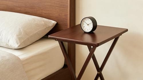 CNEIESD 19 x 14.5 x 26 Inch Folding Side Table, Sturdy Solid Wood & X-Frame for Living Room, Use as a TV Tray, Folding Tray Table or TV Dinner Tray Table 7