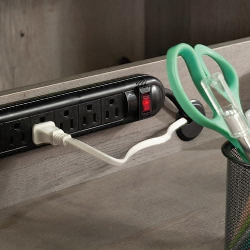 Sauder Miscellaneous Storage Craft & Sewing Armoire, L: 35.112" x W: 21.81" x H: 61.58", Mystic Oak 9