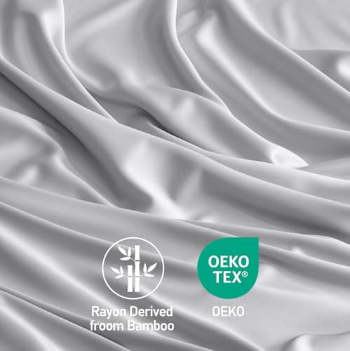 VIPfree Pillow Cases Body Size, 100% Rayon Derived from Bamboo, Cooling Pillowcase, Soft & Breathable Pillow Covers with Envelope Closure (20x54 inches, Gray) 8