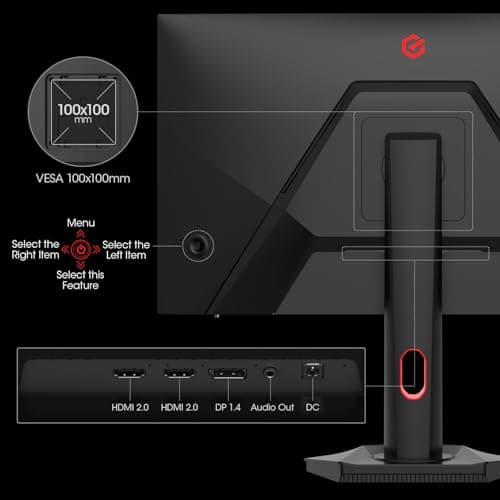 KOORUI Monitor, 27” 1ms 200Hz Gaming Monitor, Mini-LED Panel- 1440P WQHD 300000:1 Contrast Ratio Computer Screen, HDR 1000 Display, 97% DCI-P3, Tilt Adjustable, HDMI/DP, Eye Care 9