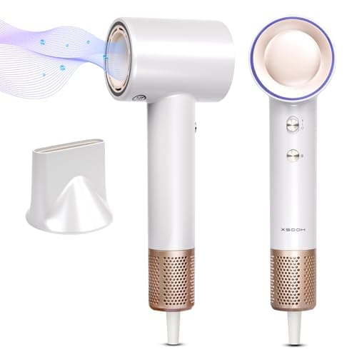 Hair Dryer, XSOOH 160000 RPM Small High-Speed Brushless Motor Travel Portable Blow Dryer for Curly Straightener Hair, Professional Quiet Negative Ionic Hair Dryer Nozzle