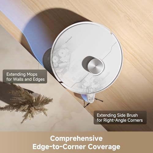 DREAME L40s Ultra Robot Vacuum and Mop, 19,000Pa Suction, Auto-Empty, Mop Self-Cleaning, 100% Detangling DuoBrush, Extending Mops and Side Brush, 1.57in Obstacle Clearing, App & Voice Control (White) 7