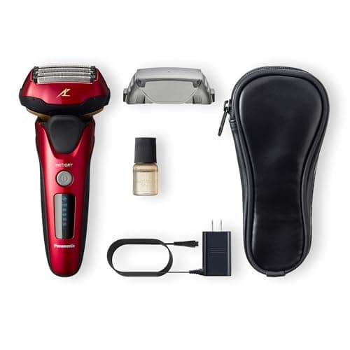 Panasonic ARC5 Electric Razor for Men Face, Wet & Dry Shavers for Men with Foil Shaver, Pop-up Trimmer, Ultra-Fast 5-Blade, Smart Shave Sensor, 16D Flexible Pivoting Head - ES-ALV6HR (Red) 14