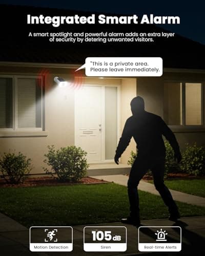 VIZIUUY Solar Camera Outdoor Wireless, 2K Cameras for Home Security with Embedded Solar Panel, WiFi Surveillance Camera, Colorful Night Vision, 2-Way Audio, Continuous Power, Compatible with Alexa 6