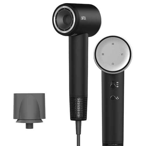 AINA Hair Dryer, Blow Dryer - Brushless Motor, 110,000 RPM Lightweight, Ionic Travel 110V/ALCI Plug(Cool Silver)