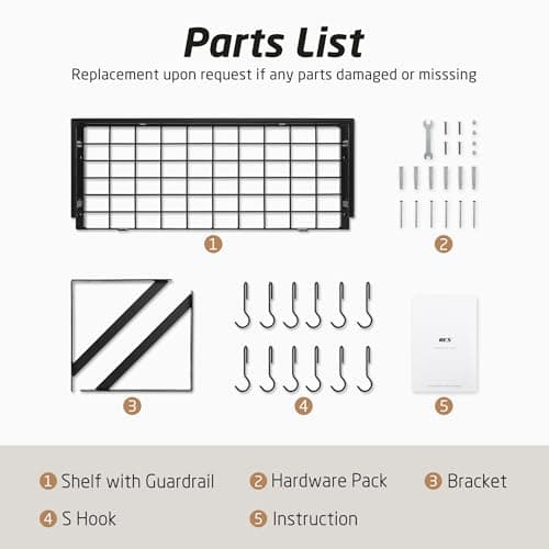 KES 24 Inch Kitchen Pot Pan Rack Wall Mounted Hanging Storage Organizer Wall Shelf With Hooks Matte Black, KUR215S60-BK 9