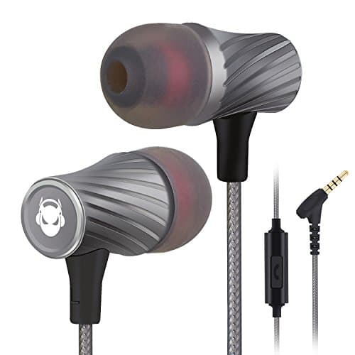 MINDBEAST Wired Earbuds with Microphone Super Bass Sound, Noise Isolation, Lightweight Cable Headphones for Running, Office, Travel, Gaming, Durable and Tangle-Free Ear Buds Earphones with 3.5mm Jack