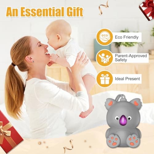 White Noise Machine for Baby with Bluetooth Speaker | Portable Baby Sound Machine Sleep Soother Music for Nursery & Travel, Soothing Lullabies Non-Looping Sounds, Timer, USB-C Rechargeable 7