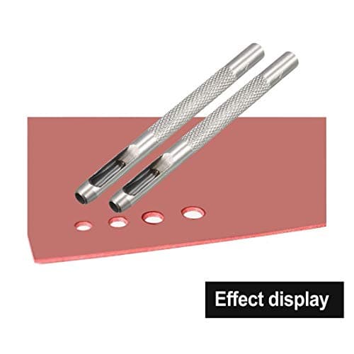 Spurtar 9 PCS Leather Hollow Round Hole Punch 3/32''-25/64'' Carbon Steel Heavy Duty Leather Hole Punch Set for Vinyl Gasket Watch Belt Canvas with Storage Bag 7