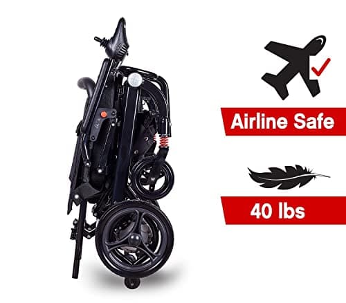 MaritSA Intelligent Lightweight Foldable Electric Wheelchair, Travel Size, Weights only 40 lbs - Serviced from USA - Detachabe Battery - 500W Motor Power 7