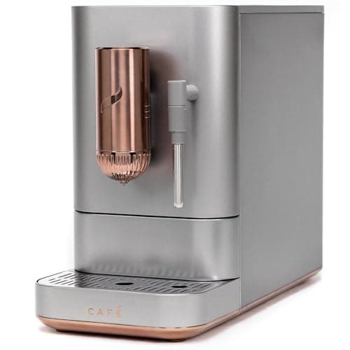 Café Affetto Automatic Espresso Machine + Milk Frother | Built-In & Adjustable Espresso Bean Grinder | One-Touch Brew in 90 Seconds | Steel Silver, 1.2 Liter, (C7CEBBS2RS3) 8
