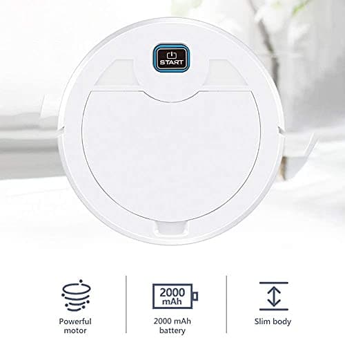 Robotic Vacuum Cleaner, Strong Suction Quiet, Super-Thin Robotic Vacuum Cleaner can Cleans Hard Floors Carpets to can Clean The Hair and Sundries (25x7, Black) 7