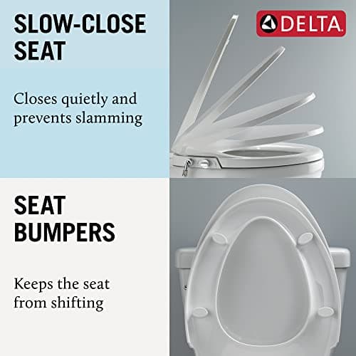 Delta 833004 Elongated Soft Close Bidet Seat with Manual Control Self-Cleaning Wand - White 5