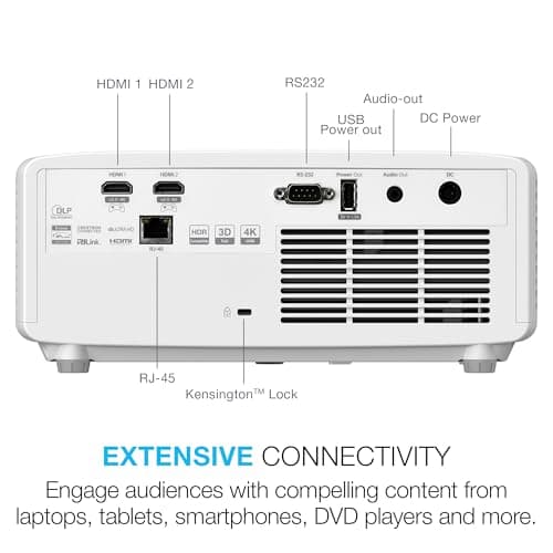Optoma UHZ35 High Brightness 4K UHD HDR Home Theater and Gaming Laser Projector 6