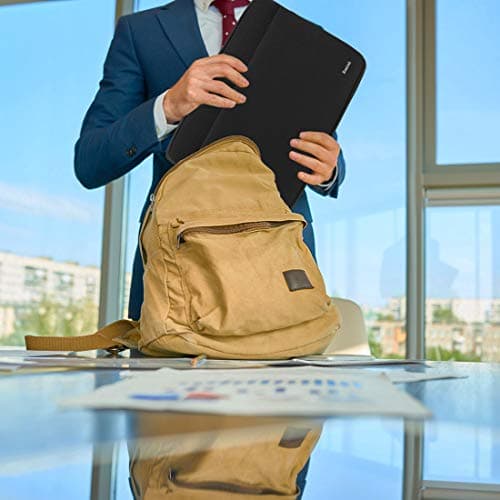 Laptop Case Sleeve 15.6 inch, Shockproof Protective Notebook Case with Accessory Pocket, Briefcase Carrying Laptop Cover for 15.6" HP, ASUS, Dell, Lenovo, Acer, Black 7