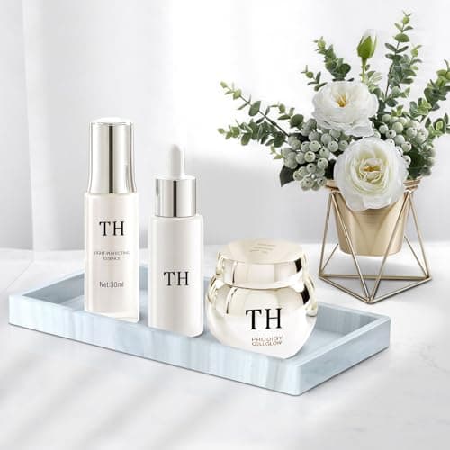 Bathroom Vanity Tray,Thick Original Silicone Soap Dispenser Tray,EGWON Shatterproof Toilet Tank Tray Vanity Tray for Dresser Tops,Bathroom for Perfume,Soap Bottle 7