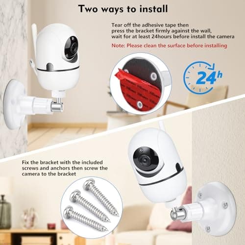 Baby Monitor Mount for HelloBaby HB65/HB40/HB6550/HB66/HB6339/HB6081/HB6550 Pro, ANMEATE SM935E, Adjustable Baby Monitor Wall Mount with Perfect View Angle and Easy Installation 5