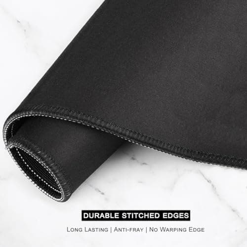 Auhoahsil Large Gaming Mouse Pad, Forest Theme XXL 35.4 x 15.7 in Desk Pad Stitched Non-Slip Rubber Long Computer Mousepad Thin Extended Full Size Desk Mat for Desktop, Laptop, Wireless Mice, White 5