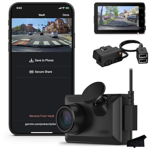 Garmin X110 Compact 1080p HD Dash Cam with 140-degree FOV and Signature Series Constant Power Bundle