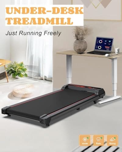 NAYSAYE Treadmills for Home Small, 3 in 1 Walking Pad Treadmill Under Desk Treadmill, Walking Pad Treadmill with Incline Remote Control, Exercise Equipment with LED Display for Home/Office Black 7