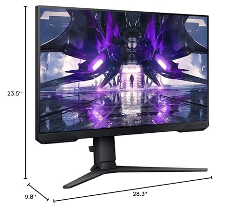 SAMSUNG 32" Odyssey G32A FHD 1ms 165Hz Gaming Monitor with Eye Saver Mode, Free-Sync Premium, Height Adjustable Screen for Gamer Comfort, VESA Mount Capability (LS32AG320NNXZA) 24