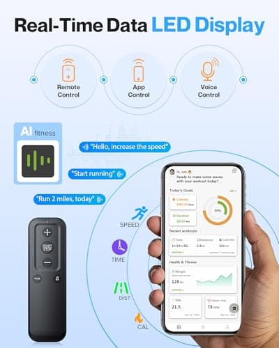 Walking Pad Under Desk Treadmill: Up to 10% Incline Voice Control 2.5HP Smart Treadmills Compatible with WELLFIT KINOMAP APP for Home Office - 265 LBS Capacity 5