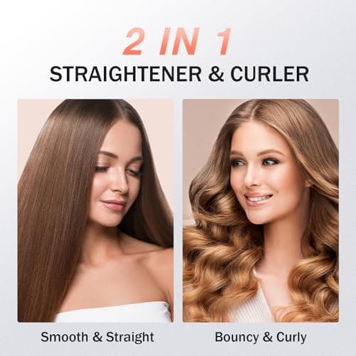 MiroPure Flat Iron Hair Straightener, 1 Inch Titanium Plates Hair Straightener with 15S Heat-up, Professional MCH Ceramic Negative Ion Hair Iron Dual Voltage for Women Hair with Auto Shut-Off 5