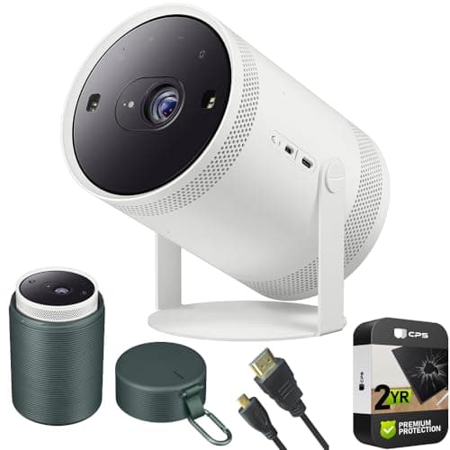 Samsung SP-LFF3CLAXXZA The Freestyle Projector 2nd Gen with Gaming Hub Bundle Included The Freestyle Projector Carrying Case + 6 Feet Micro-HDMI to HDMI A/V Cable + 2 Year CPS Enhanced Protection Pack
