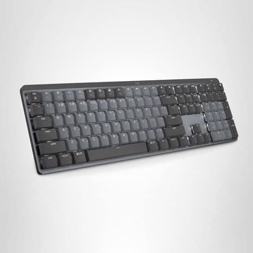 Logitech MX Mechanical Wireless Illuminated Performance Keyboard, Tactile Quiet Switches, Backlit Keys, Bluetooth, USB-C, macOS, Windows, Linux, iOS, Android, Metal, ‎Graphite 14